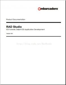 Delphi XE 4 for IOS 入门手册英文版-JoyCode 斑马快跑