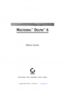 Mastering Delphi 6-JoyCode 斑马快跑